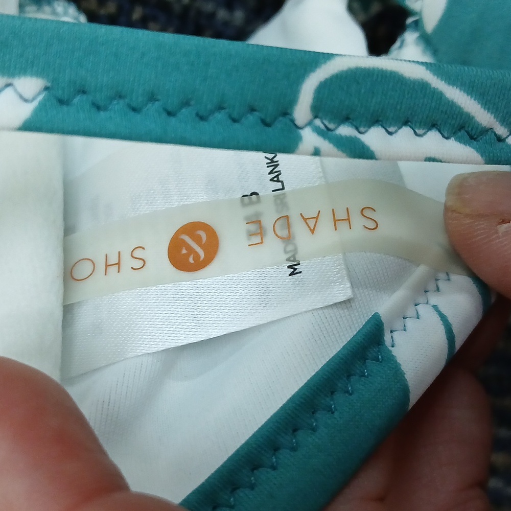 New Shade and Shore Teal floral bikini top 34b - Picture 6 of 6